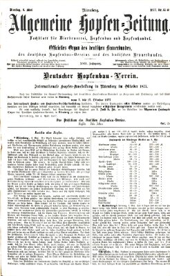 Allgemeine Hopfen-Zeitung Dienstag 8. Mai 1877