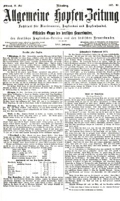 Allgemeine Hopfen-Zeitung Mittwoch 23. Mai 1877