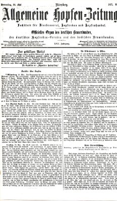 Allgemeine Hopfen-Zeitung Donnerstag 24. Mai 1877