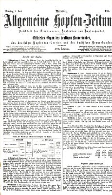 Allgemeine Hopfen-Zeitung Samstag 9. Juni 1877