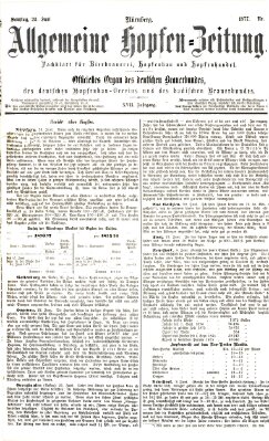 Allgemeine Hopfen-Zeitung Samstag 23. Juni 1877