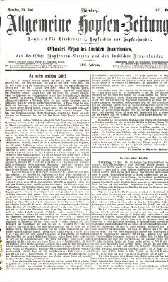 Allgemeine Hopfen-Zeitung Samstag 30. Juni 1877