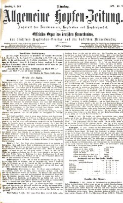 Allgemeine Hopfen-Zeitung Montag 9. Juli 1877