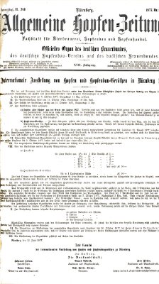 Allgemeine Hopfen-Zeitung Mittwoch 11. Juli 1877