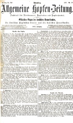 Allgemeine Hopfen-Zeitung Dienstag 24. Juli 1877