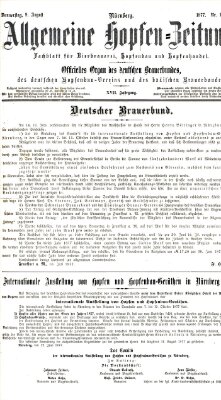 Allgemeine Hopfen-Zeitung Donnerstag 9. August 1877