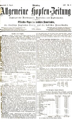 Allgemeine Hopfen-Zeitung Samstag 11. August 1877