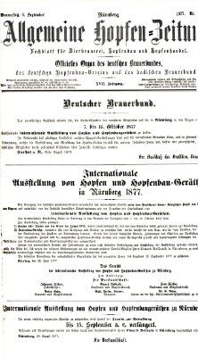 Allgemeine Hopfen-Zeitung Donnerstag 6. September 1877