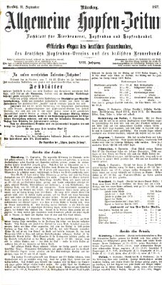 Allgemeine Hopfen-Zeitung Dienstag 11. September 1877