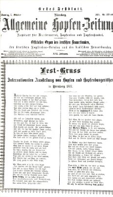 Allgemeine Hopfen-Zeitung Sonntag 7. Oktober 1877