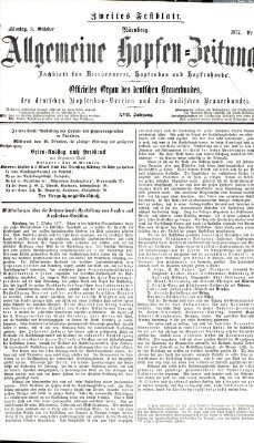 Allgemeine Hopfen-Zeitung Montag 8. Oktober 1877