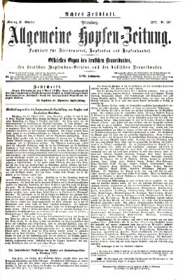 Allgemeine Hopfen-Zeitung Montag 15. Oktober 1877