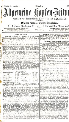 Allgemeine Hopfen-Zeitung Dienstag 20. November 1877