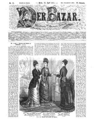 Der Bazar Montag 16. April 1877