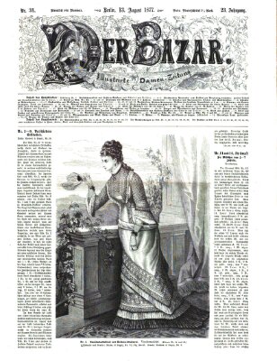 Der Bazar Montag 13. August 1877