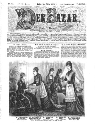 Der Bazar Montag 15. Oktober 1877