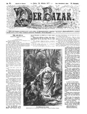 Der Bazar Montag 22. Oktober 1877