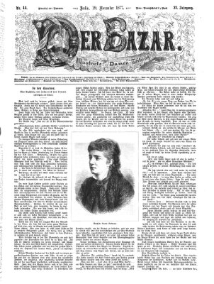 Der Bazar Montag 19. November 1877