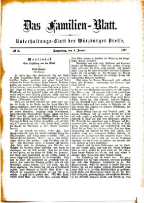 Das Familienblatt (Würzburger Presse) Donnerstag 4. Januar 1877