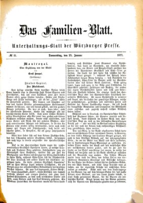 Das Familienblatt (Würzburger Presse) Donnerstag 25. Januar 1877