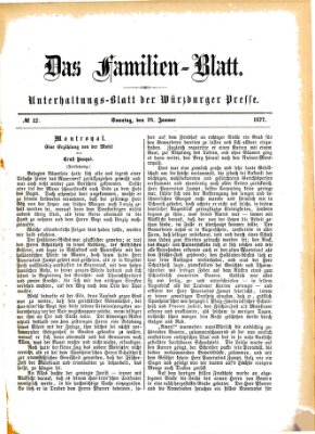 Das Familienblatt (Würzburger Presse) Sonntag 28. Januar 1877