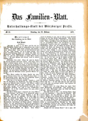 Das Familienblatt (Würzburger Presse) Dienstag 20. Februar 1877