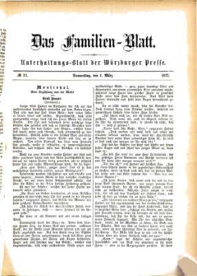 Das Familienblatt (Würzburger Presse) Donnerstag 1. März 1877