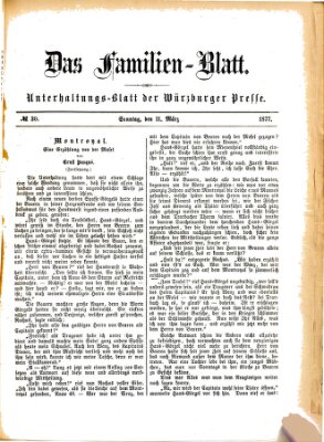 Das Familienblatt (Würzburger Presse) Sonntag 11. März 1877