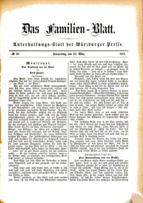 Das Familienblatt (Würzburger Presse) Donnerstag 29. März 1877