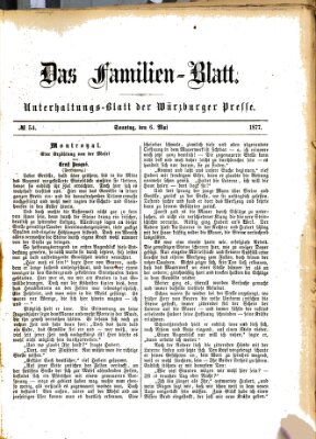 Das Familienblatt (Würzburger Presse) Sonntag 6. Mai 1877