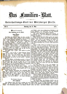 Das Familienblatt (Würzburger Presse) Sonntag 13. Mai 1877