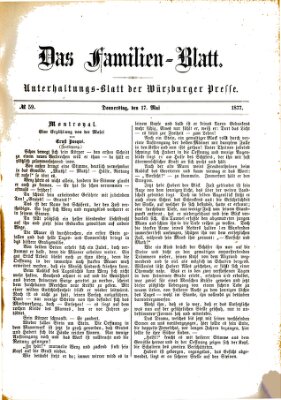 Das Familienblatt (Würzburger Presse) Donnerstag 17. Mai 1877