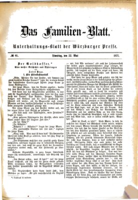 Das Familienblatt (Würzburger Presse) Dienstag 22. Mai 1877