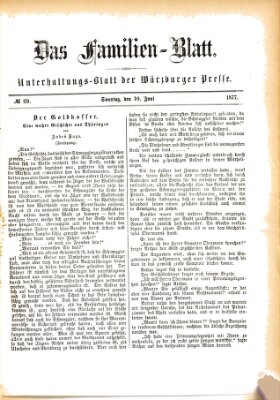 Das Familienblatt (Würzburger Presse) Sonntag 10. Juni 1877