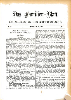 Das Familienblatt (Würzburger Presse) Sonntag 17. Juni 1877