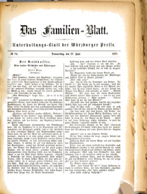 Das Familienblatt (Würzburger Presse) Donnerstag 21. Juni 1877