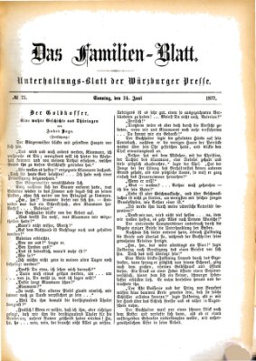 Das Familienblatt (Würzburger Presse) Sonntag 24. Juni 1877