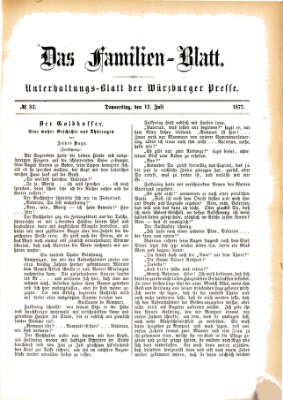 Das Familienblatt (Würzburger Presse) Donnerstag 12. Juli 1877