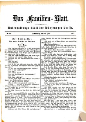 Das Familienblatt (Würzburger Presse) Donnerstag 19. Juli 1877