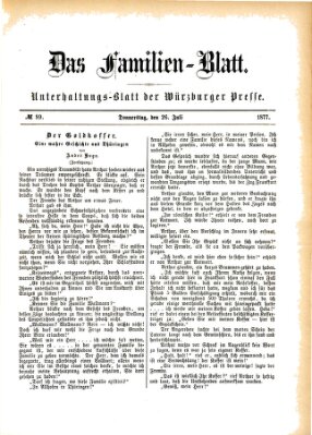 Das Familienblatt (Würzburger Presse) Donnerstag 26. Juli 1877