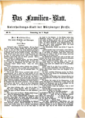 Das Familienblatt (Würzburger Presse) Donnerstag 9. August 1877