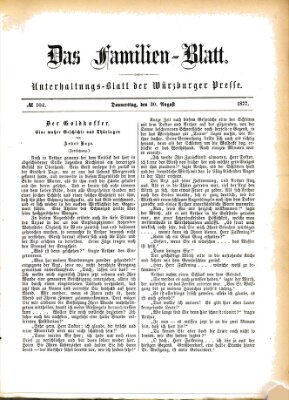 Das Familienblatt (Würzburger Presse) Donnerstag 30. August 1877