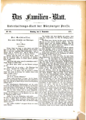 Das Familienblatt (Würzburger Presse) Sonntag 2. September 1877