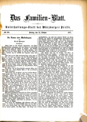 Das Familienblatt (Würzburger Presse) Freitag 12. Oktober 1877