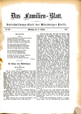 Das Familienblatt (Würzburger Presse) Mittwoch 17. Oktober 1877