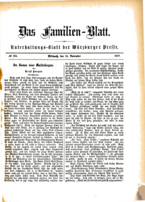 Das Familienblatt (Würzburger Presse) Mittwoch 14. November 1877