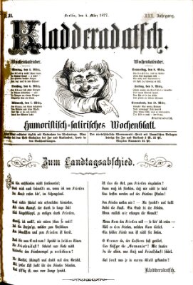 Kladderadatsch Sonntag 4. März 1877