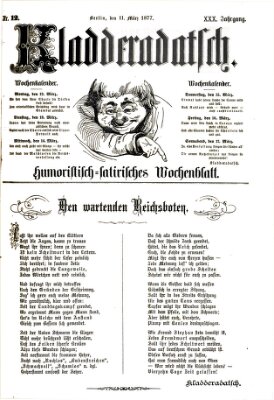 Kladderadatsch Sonntag 11. März 1877