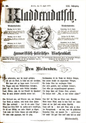 Kladderadatsch Sonntag 15. April 1877