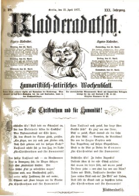 Kladderadatsch Sonntag 22. April 1877